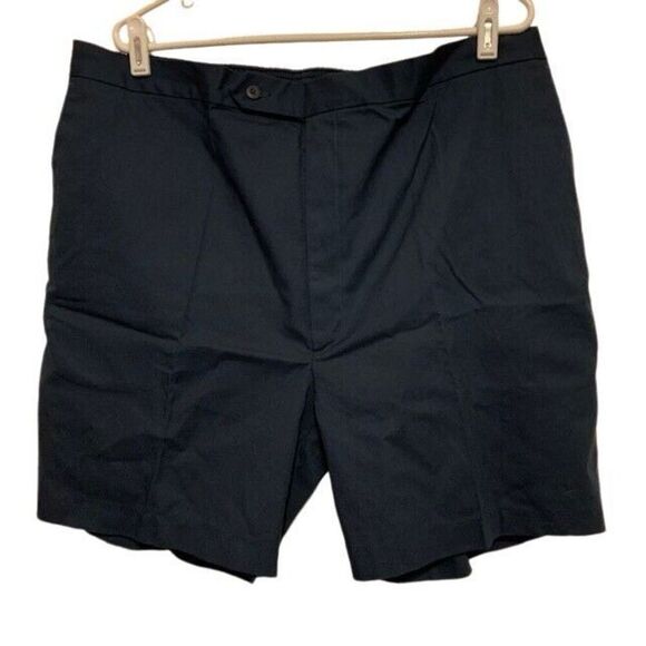 HAGGAR PRESSTIGE CASUALS SIZE 42 W BLUE SHORTS NWT - Picture 3 of 6